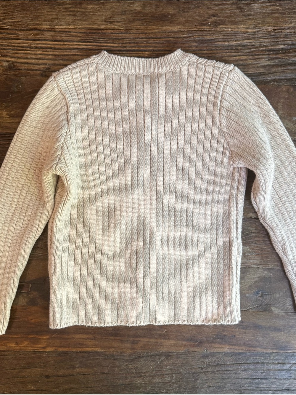Jamie Kay Ribbed Crewneck Button Cardigan - Cream - Picture 2 of 3